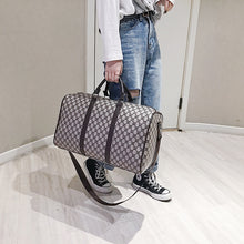 Load image into Gallery viewer, Net Red Contrasting Color Fashion Printed Pu Short Trip Travel Bag Large Capacity Men's And Women's Sports Gym Bag Duffel Bag-