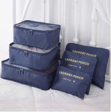 Load image into Gallery viewer, IUX Nylon Packing Cube Travel Bag System Durable 6 Pieces Set Large Capacity Of Bags Unisex Clothing Sorting Organize Wholesale