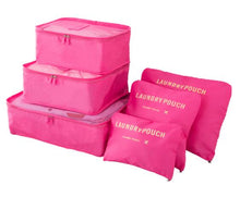 Load image into Gallery viewer, IUX Nylon Packing Cube Travel Bag System Durable 6 Pieces Set Large Capacity Of Bags Unisex Clothing Sorting Organize Wholesale