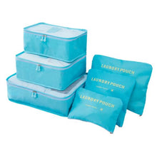 Load image into Gallery viewer, IUX Nylon Packing Cube Travel Bag System Durable 6 Pieces Set Large Capacity Of Bags Unisex Clothing Sorting Organize Wholesale
