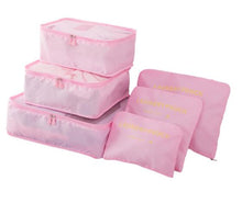 Load image into Gallery viewer, IUX Nylon Packing Cube Travel Bag System Durable 6 Pieces Set Large Capacity Of Bags Unisex Clothing Sorting Organize Wholesale